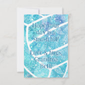 Boho Federn türkis Volleyball Geburtstag Karte (Rückseite)