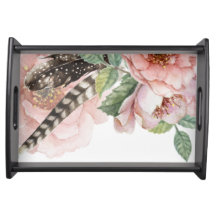 Boho Federn und Blumen