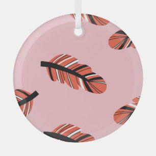 Boho-Federn: Vintage-Wiederholung. Ornament Aus Glas