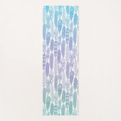 Boho Federn Yogamatte (Vorderseite)