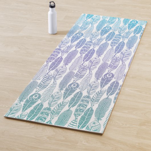 Boho Federn Yogamatte (Beispiel)