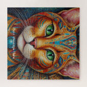 Boho Feline Mandala Puzzle (Horizontal)