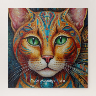 Boho Feline Mandala Puzzle