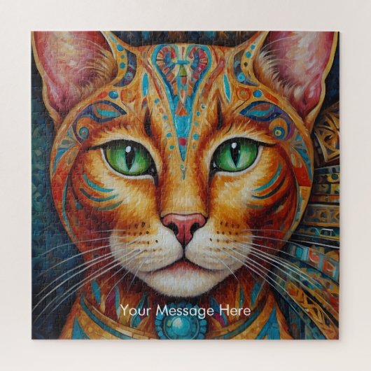 Boho Feline Mandala Puzzle (Vertikal)