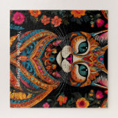 Boho Feline Mandala Puzzle (Horizontal)