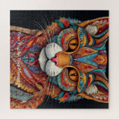 Boho Feline Mandala Puzzle (Horizontal)