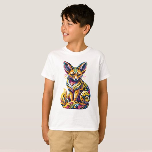 Boho Fennec Fox T-Shirt (Vorne ganz)