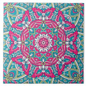 Boho Festive Mandala Fliese (Vorderseite)