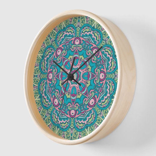 Boho Festive Mandala Uhr (Winkel)