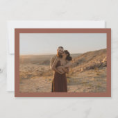 Boho fette Namen Retro 3 Foto Hochzeit Terrakotta Einladung (Rückseite)