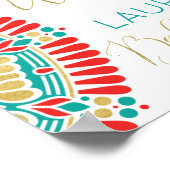 Boho Fiesta Baby Dusche Begrüßungszeichen Poster (Ecke)