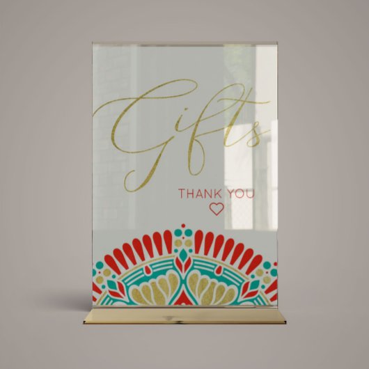 Boho Fiesta Baby Shower Geschenke Schild