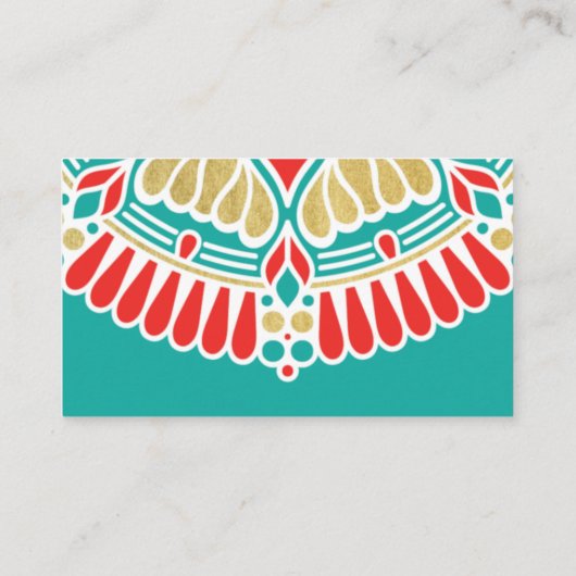 Boho Fiesta Diaper Raffle Ticket Enclosure Card Begleitkarte (Rückseite)