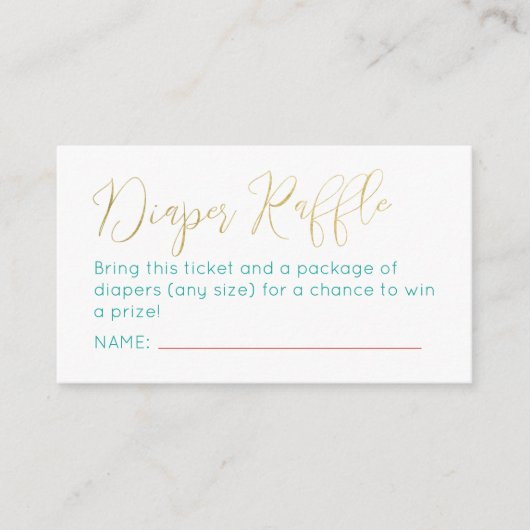 Boho Fiesta Diaper Raffle Ticket Enclosure Card Begleitkarte (Vorderseite)