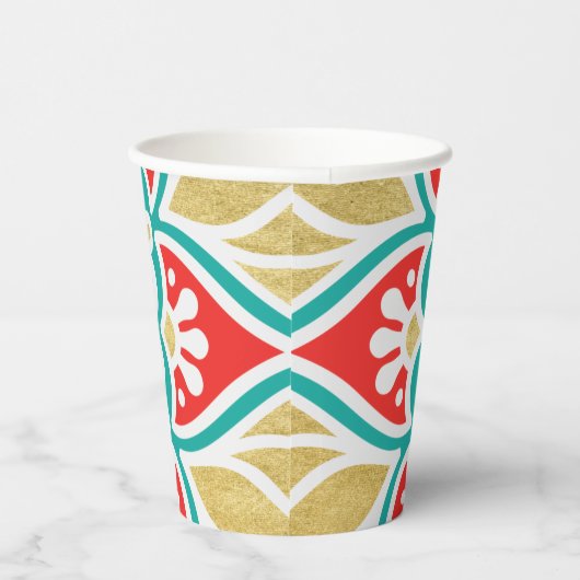 Boho Fiesta Geometric Pappbecher (Rechts)