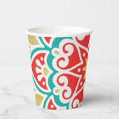 Boho Fiesta Geometric Pappbecher (Vorderseite)