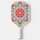 Boho Fiesta Medalion Custom Pickleball Paddle (Rückseite)