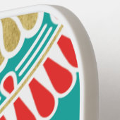 Boho Fiesta Medalion Custom Pickleball Paddle (Linke Seite)