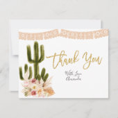 Boho Fiesta Taco 'bout Liebe Paare Danke Karte (Vorderseite)