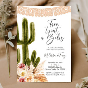 Boho Fiesta Taco 'bout Love BABY Shower Einladung