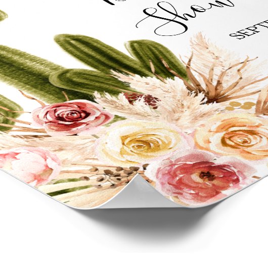 Boho Fiesta Taco "über Liebe Begrüßungszeichen Poster (Ecke)