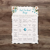 Boho Find the Guest Bridal Shower Bingo game Einladung