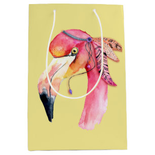 Boho Fiona Flamingo-Geschenktasche Mittlere Geschenktüte