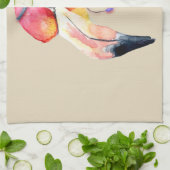 Boho Fiona Flamingo Küchenhandtuch Geschirrtuch (Gefaltet)