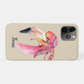 Boho Fiona Flamingo Personalisiert Case-Mate iPhone Hülle (Rückseite (Horizontal))