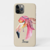 Boho Fiona Flamingo Personalisiert Case-Mate iPhone Hülle (Rückseite)