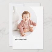 Boho First Birthday Terracotta Geburtstag Foto Einladung (Rückseite)