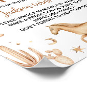 Boho First Rodeo Birthday Time Kapselzeichen Poster (Ecke)