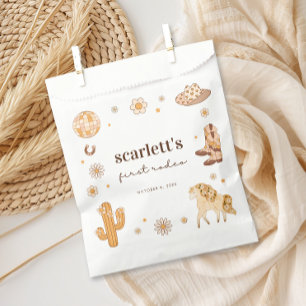 Boho First Rodeo Cowgirl Birthday Favor Bags Geschenktütchen