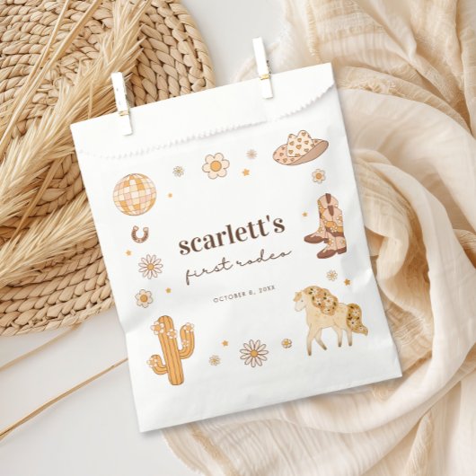 Boho First Rodeo Cowgirl Birthday Favor Bags Geschenktütchen
