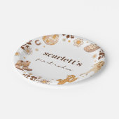 Boho First Rodeo Cowgirl Birthday Paper Tellers Pappteller (Schrägansicht)