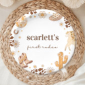 Boho First Rodeo Cowgirl Birthday Paper Tellers Pappteller