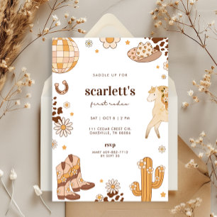 Boho First Rodeo Cowgirl Einladung