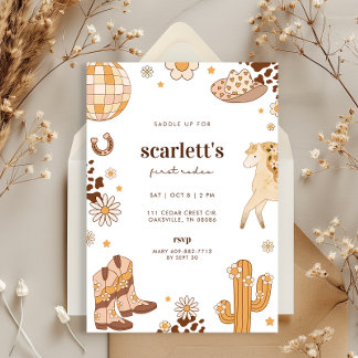 Boho First Rodeo Cowgirl Einladung