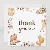 Boho First Rodeo Cowgirl Vielen Dank an Ihre Karte (Vorderseite)