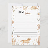 Boho First Rodeo Time Capsule Note Card Dankeskarte (Vorderseite)