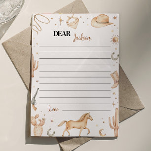 Boho First Rodeo Time Capsule Note Card Dankeskarte