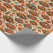 Boho-Fisch-Design-Geschenkpapier Geschenkpapier (Ecke)