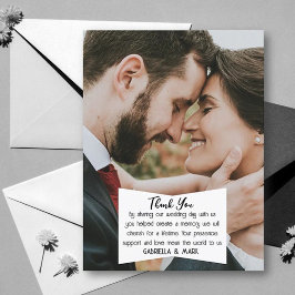 BOHO Flair! Foto Wedding Vielen Dank Postkarte