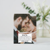 BOHO Flair! Foto Wedding Vielen Dank Postkarte (Stehend Vorderseite)