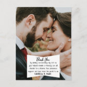 BOHO Flair! Foto Wedding Vielen Dank Postkarte (Vorderseite)