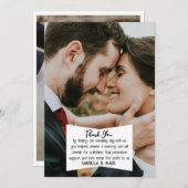 BOHO Flair! Photo Wedding Flat Thank you Card Einladung (Vorne/Hinten)