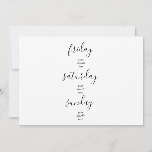 Boho Flamingo Bachelorette Weekend Einladung (Rückseite)