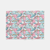 Boho Flamingo Fleecedecke (Vorderseite (Horizontal))