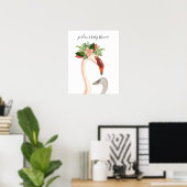 Boho Flamingo Mama + Chick Baby Shoster Poster (Heimbüro)