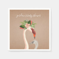 Boho Flamingo Mama + Chick Baby Showroom Napkins